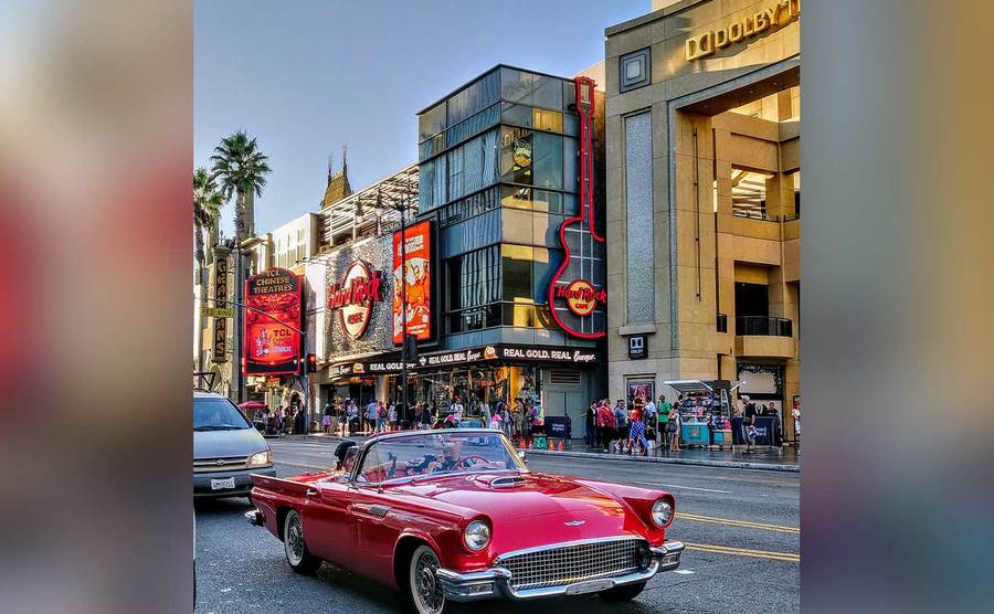 The busy streets of Hollywood. 